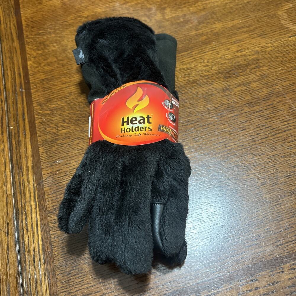 Heat Holders Women’s Thermal Gloves Size Small/Medium Black Touchscreen
